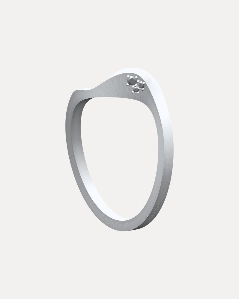 glow_wave point ring silver