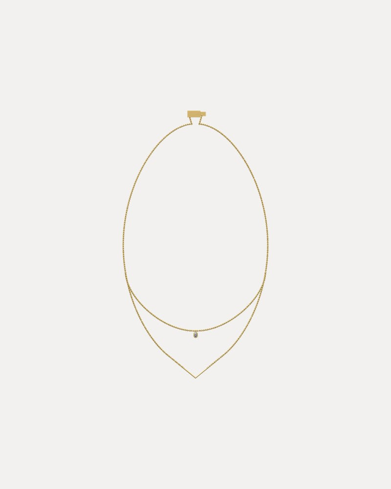 ray_prism necklace gold